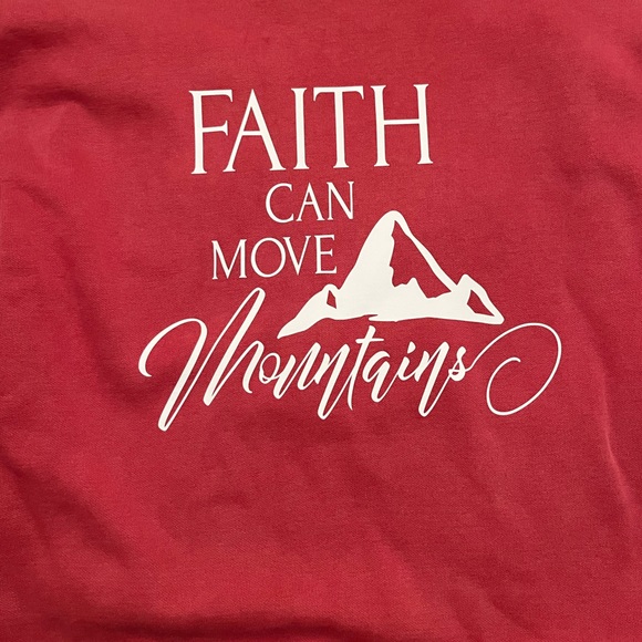 Faith Can Move Mountains Comfort Color Sweatshirt - Picture 3 of 4